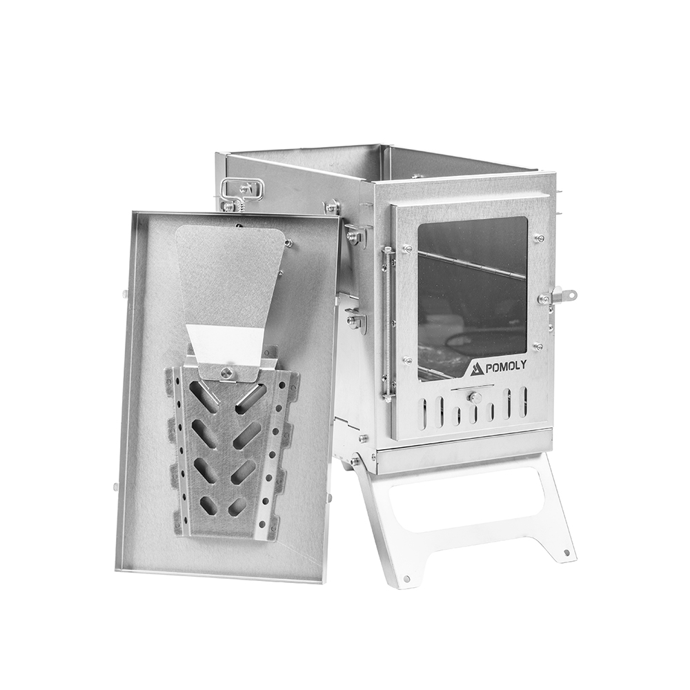 X-Ti チタン製薪ストーブ | 2段式折りたたみ式 コンパクト | POMOLY