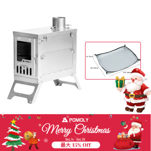 ポモリー X-Ti Mini チタン製薪ストーブ 超軽量POMOLY 新作 X-Ti Mini チタン製薪ストーブ | 2段式折りたたみ式 コンパクト