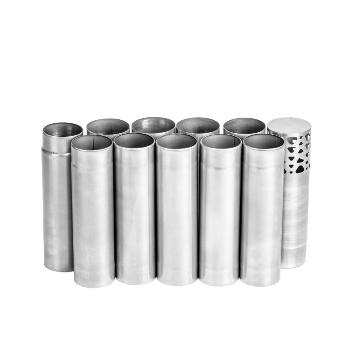 Φ83mm - 89mmチタン煙突セット 入れ子式煙突 | 可変式 筒型煙突 (Φ3.27in - 3.5in)  | POMOLY 新作2025