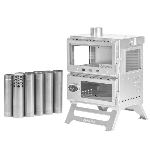 Baker Ti | チタン薪ストーブ オーブンストーブ |  キャンプ テント薪ストーブ    POMOLY 新作2025