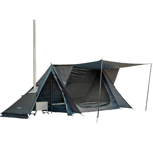STOVEHUT 20 パップテント |  ブルーグレー 軽量 軍幕テント 前室あり | POMOLY 2025 新商品