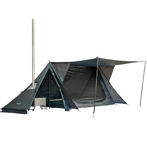STOVEHUT 20 パップテント |  ブルーグレー 軽量 軍幕テント 前室あり | POMOLY 2025 新商品