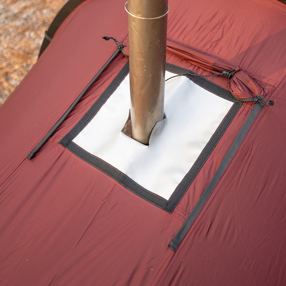 POMOLY トンネル型テント Openvista 2 TPU | 煙突穴付き キャンプ