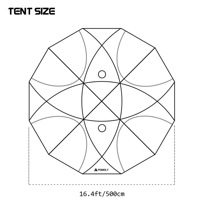 POMOLY ドームテント Sphere X8 Lite |  大型自立式テント 6-8人用 |  ファミリーキャンプ 新作2025