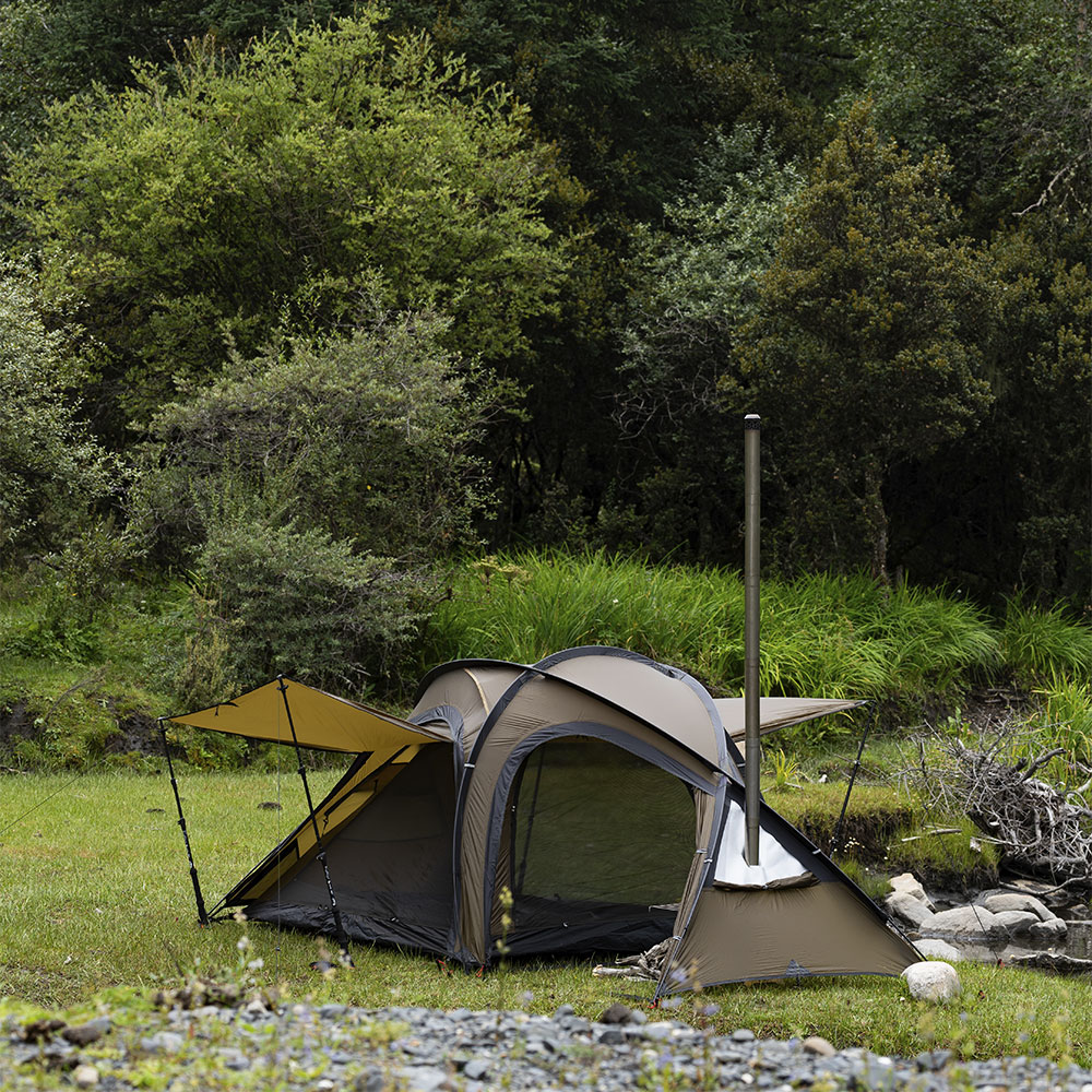 LEO 2 20D キャンプ用テント|煙突ガード付き自立式テント|1-2人用 POMOLY