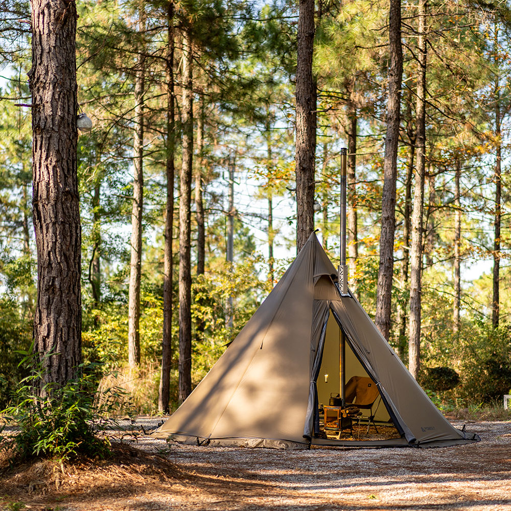 POMOLY Locomotive 20 煙突穴付き キャンプ用ホットテント