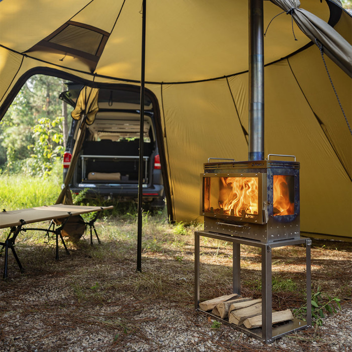 Dweller Ti Ultra 3 チタン薪ストーブ| スタンド付き テントストーブ キャンプ | POMOLY 新作 2026