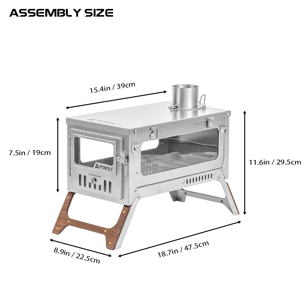 T1 Max 3 | 折りたたみ式チタン薪ストーブ | POMOLY 2026年新作