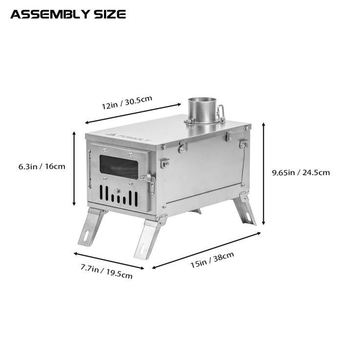 GT Mini | ソロキャンプ用折りたたみ式チタン薪ストーブ | POMOLY 2026年新作