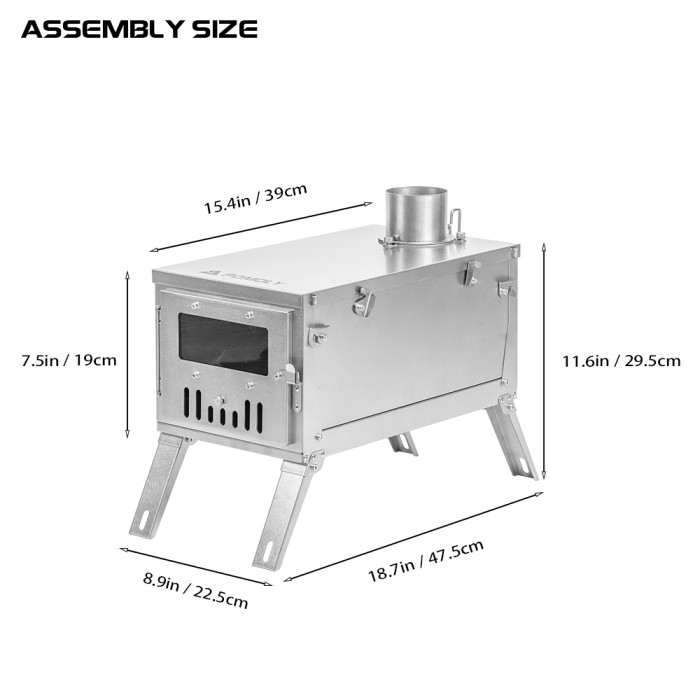 GT Max | 折りたたみ式チタン薪ストーブ | POMOLY 2026年新作
