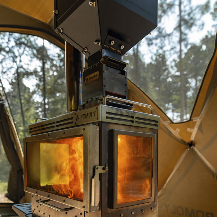 キャンプ用ターボチャージャーペレットバーナー｜アウトドア用ポータブルペレットボックス｜POMOLY 2026年新作