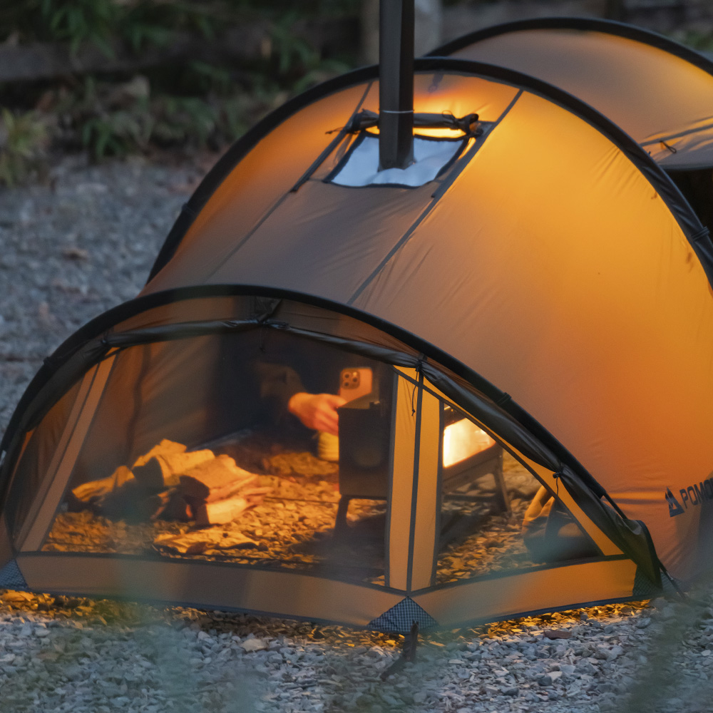 POMOLY Openvista 2 トンネルテント | キャンプ用ホットテント