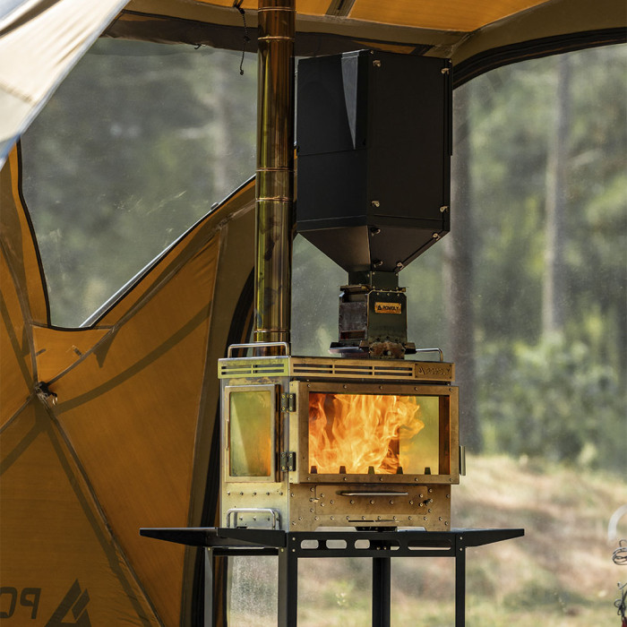 キャンプ用ターボチャージャーペレットバーナー｜アウトドア用ポータブルペレットボックス｜POMOLY 2026年新作