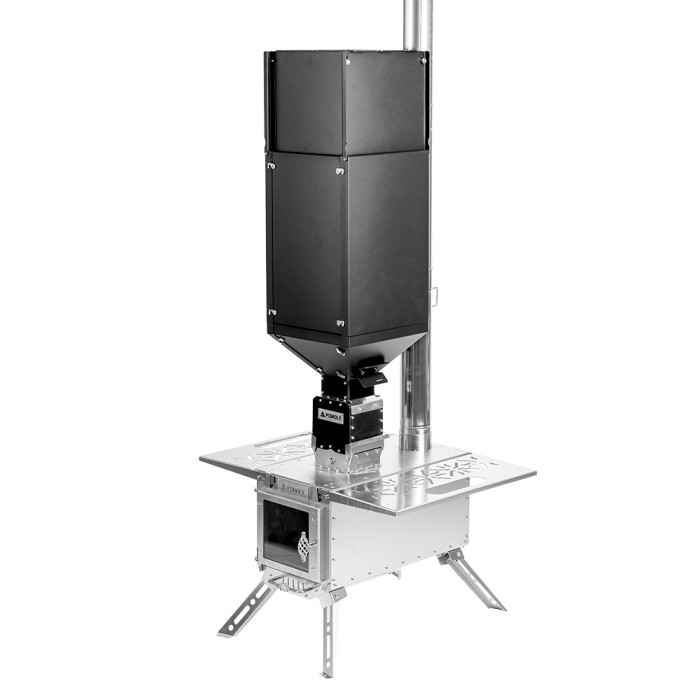 キャンプ用ターボチャージャーペレットバーナー｜アウトドア用ポータブルペレットボックス｜POMOLY 2026年新作