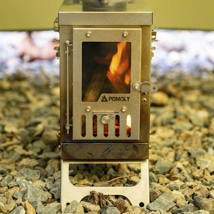 X-Ti Nano チタン製薪ストーブ | 2段式折りたたみ式 コンパクト | POMOLY 2025年新作