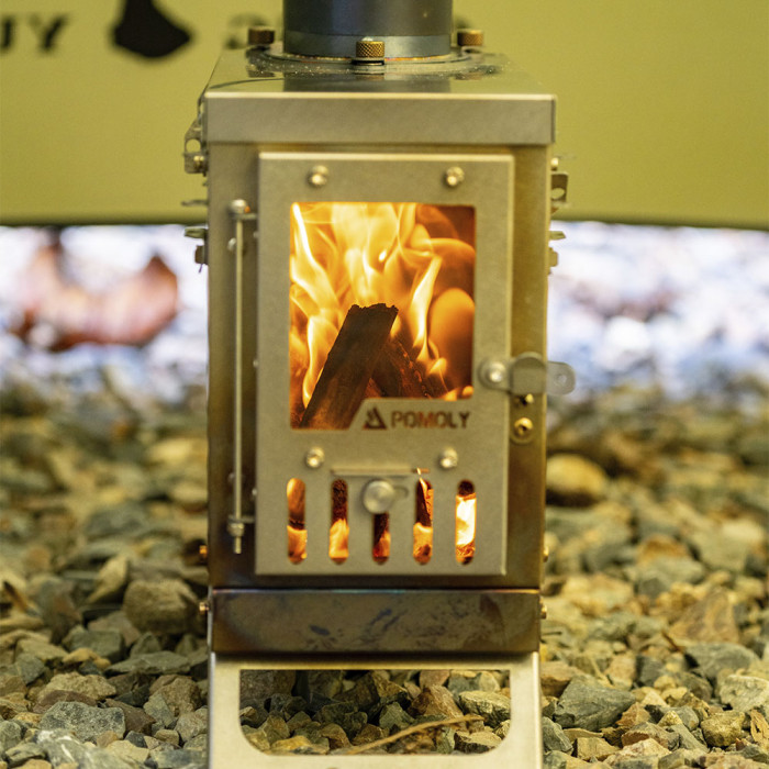 X-Ti Nano チタン製薪ストーブ | 2段式折りたたみ式 コンパクト | POMOLY 2025年新作