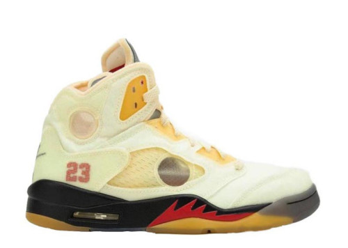 Off White x Air Jordan 5 Retro  Sail/Plot twist  (LN5 A1 Batch)