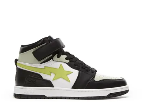 A Bathing Ape Block Sta Hi Black Lime