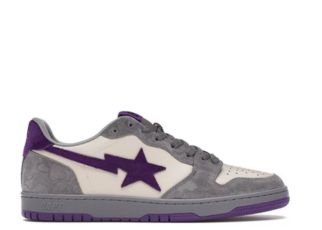 A Bathing Ape Court Sta Mist Grey Royal Purple