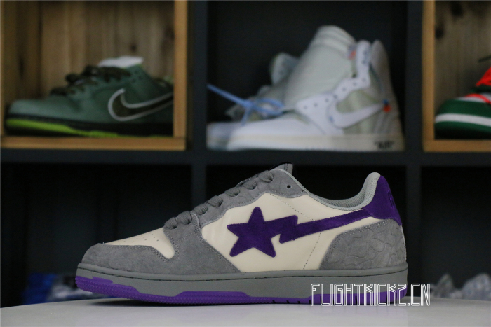 A Bathing Ape Court Sta Mist Grey Royal Purple