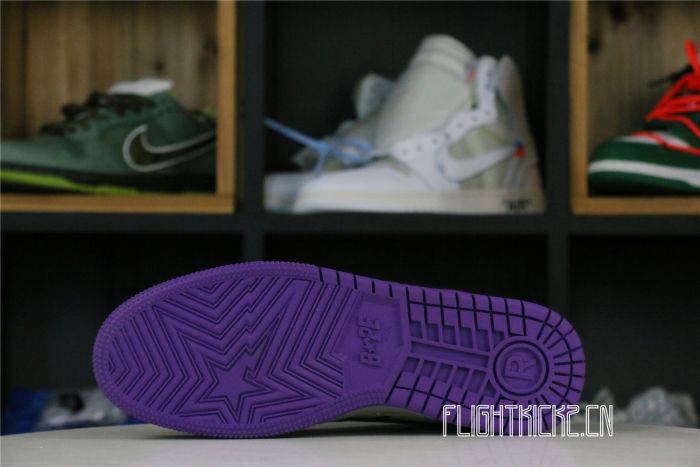 A Bathing Ape Court Sta Mist Grey Royal Purple