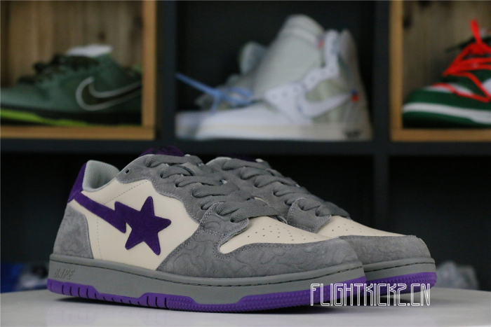 A Bathing Ape Court Sta Mist Grey Royal Purple
