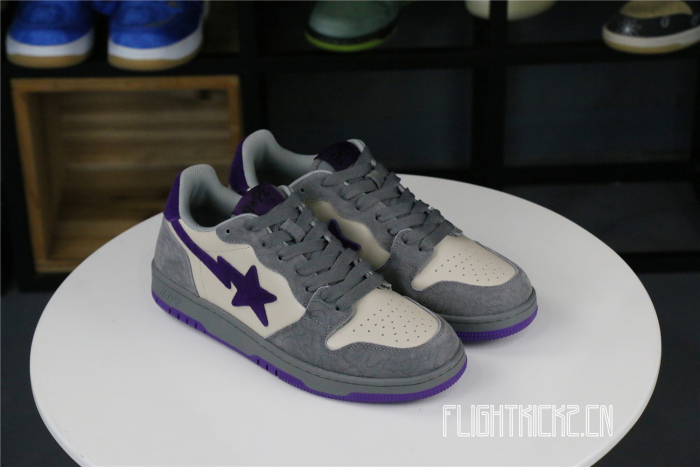 A Bathing Ape Court Sta Mist Grey Royal Purple