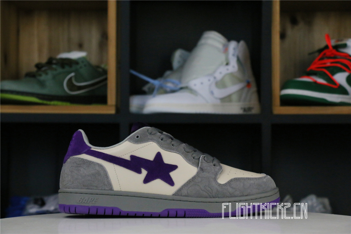 A Bathing Ape Court Sta Mist Grey Royal Purple