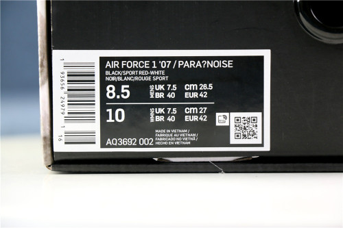PEACEMINUSONE x Nike Air Force 1 Low  Para-noise  Black Red
