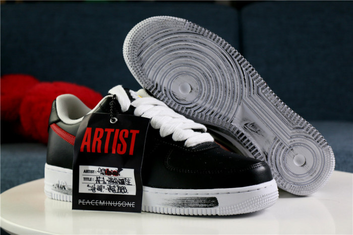 PEACEMINUSONE x Nike Air Force 1 Low  Para-noise  Black Red