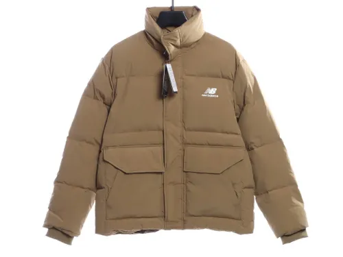 NEW BALANCE solid color large pocket down jacket