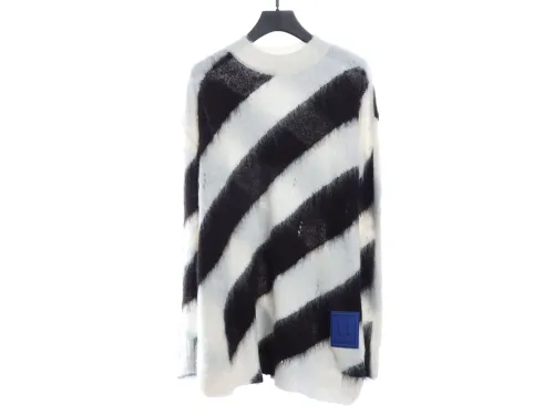 OFF WHITE Mohair Sweater White Zebra