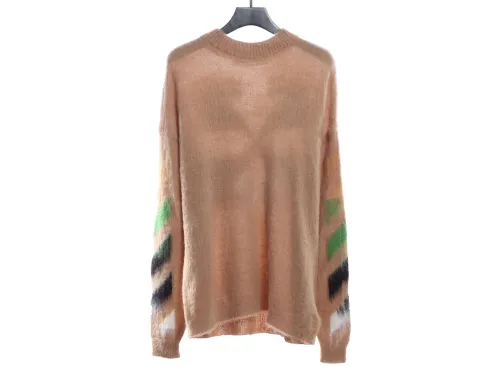 OFF WHITE Mohair Sweater Brown