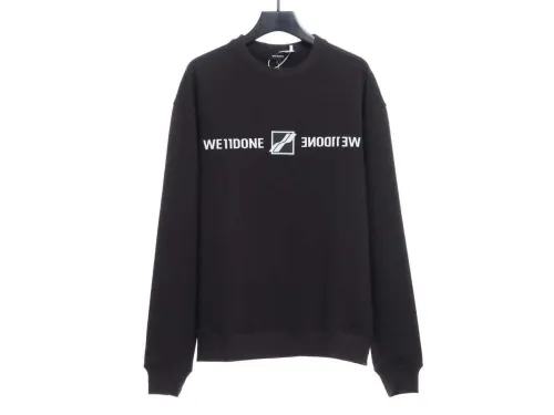 W3LL mirror image silicone letter hoodie