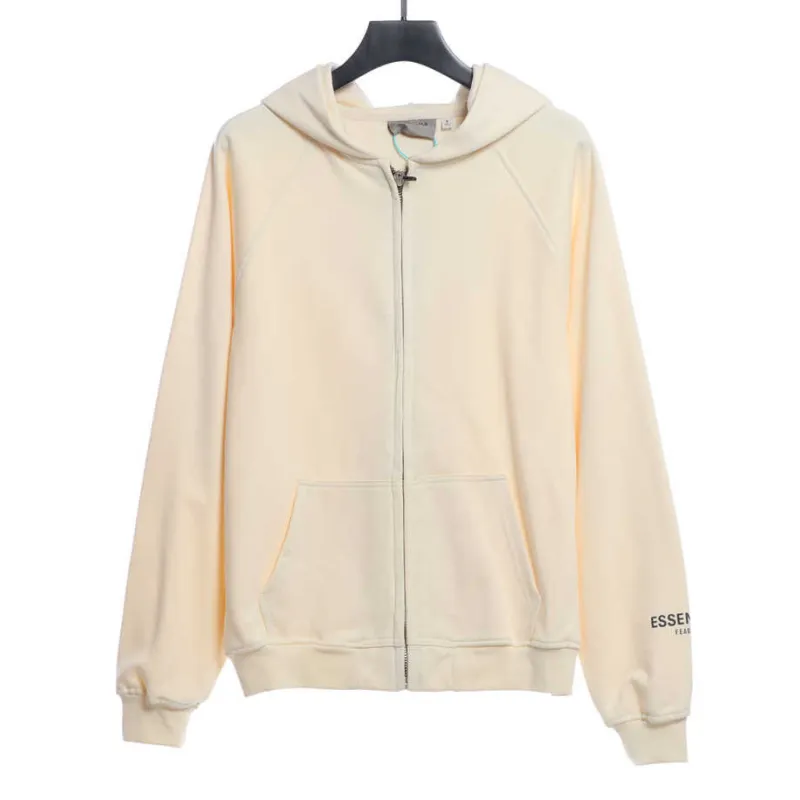 Double Line Back Silicone Lettering Zip Hoodie