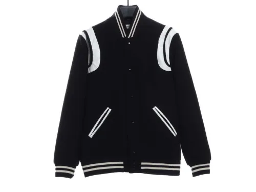 SLP Saint Laur Classic Leather Baseball Jersey