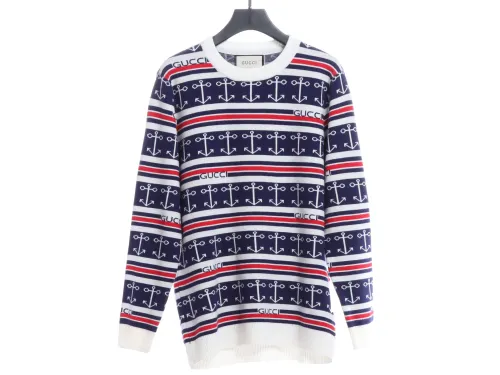 GUC1 guc anchor jacquard wool sweater