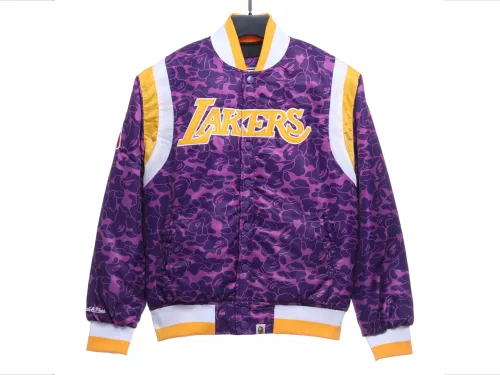 BAPE joint Zijin Lakers embroidered camouflage baseball jacket