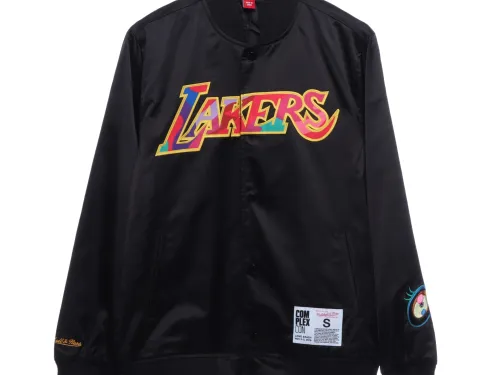 Takashi Murakami ComplexCon X LA Lakers M&N Satin Jacket Black