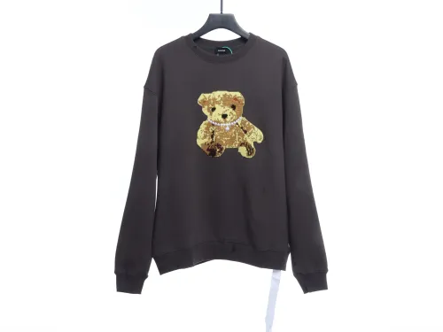 W3LL embroidered bear crew neck sweatshirt