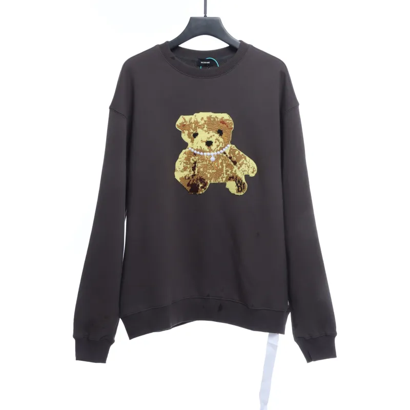 W3LL embroidered bear crew neck sweatshirt