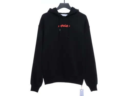 OFFWHITE (OW) environmental limited logo red arrow hoodie