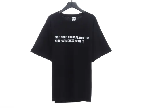 FAR.ARCHIVE Double Row Slogan Letter Short Sleeve T-Shirt