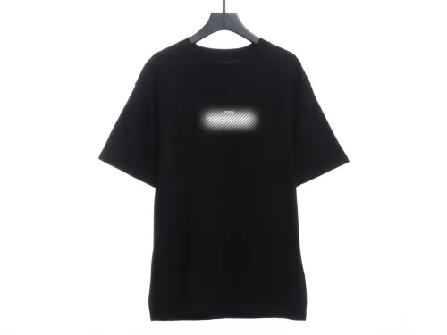 M-rg13la Black & White Upside Down Letter Embroidered Short Sleeves