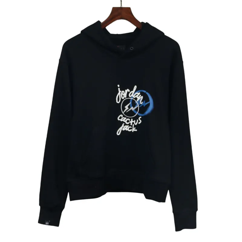 Jordan TS lightning tripartite joint portrait print hoodie
