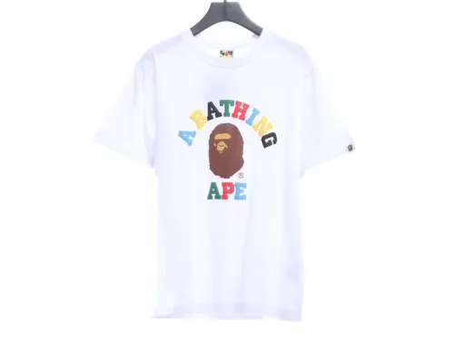 BAPE ape man colorful foam print short sleeves