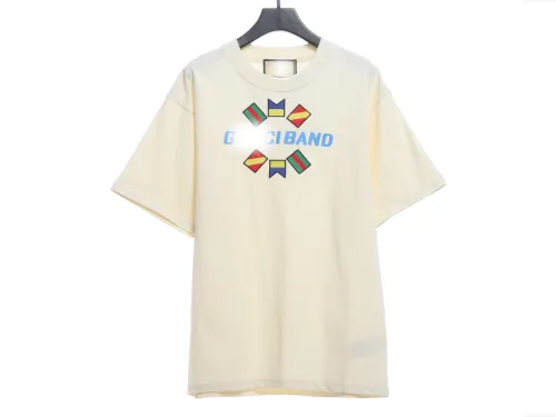 Guc1 BAND flag embroidery short sleeves