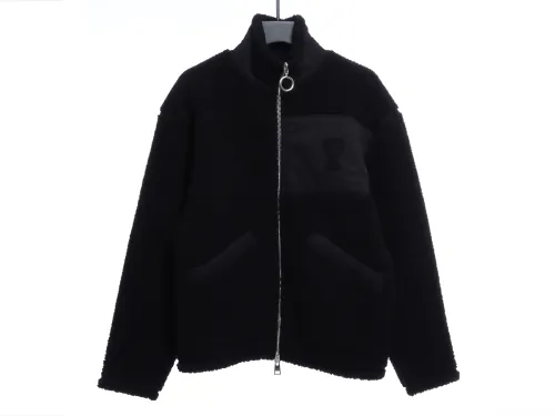 AM1 three-dimensional embossed stitching sherpa jacket