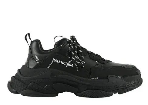 Balenciag*Triple S Trainer 'Allover Logo - Black'