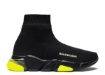 Balenciag* Speed Trainer 'Clear Sole - Black Yellow Fluo'